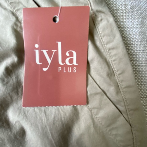 Iyla Beige Converter Cotton Pull On Weekender Casual Vacation Pants- Sz-2X - Picture 8 of 16